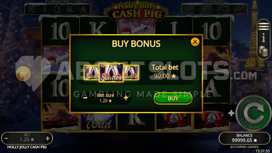 Holly Jolly Cash Pig Bonus Buy Feature