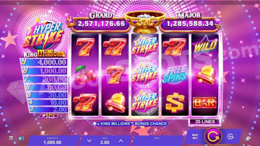 Five reels of the slot machine on a pink background.