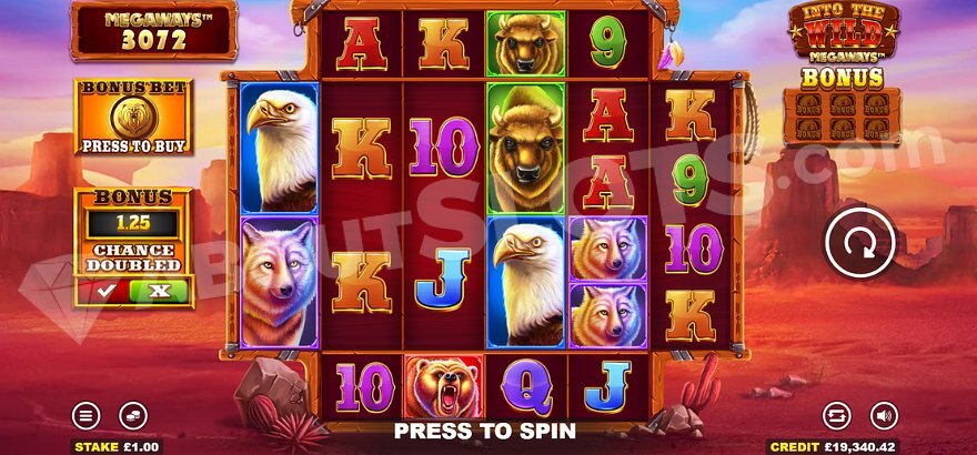 Into The Wild Megaways Slot Gameplay