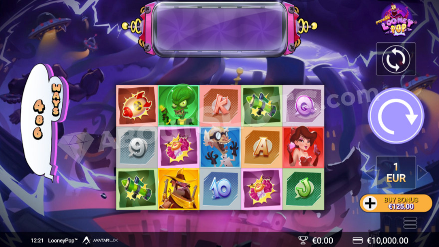 Base game with a large Tesla coil in the background.