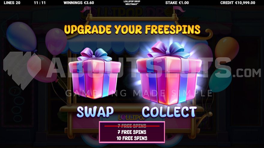 Lollipop Drop MultiMax Prize Box Feature
