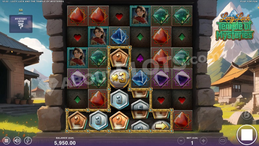 Mystery Spin feature activating the Mystery Coin feature.