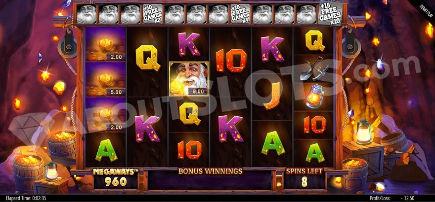 Lucky Nuggets Megaways Free Spins Feature