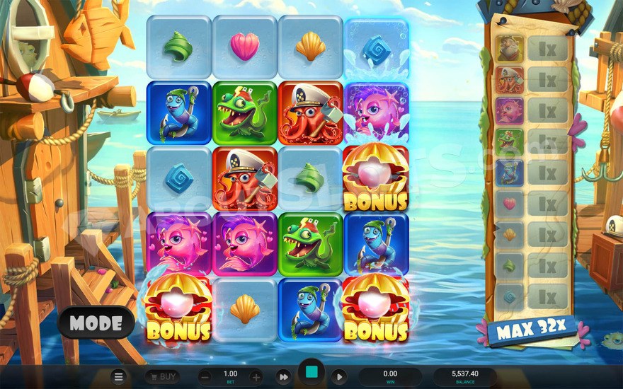 Base game showing the open sea in the background.