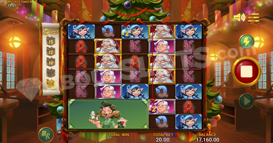Mighty Santa slot features