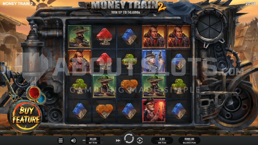 Main game view with a western city backdrop.