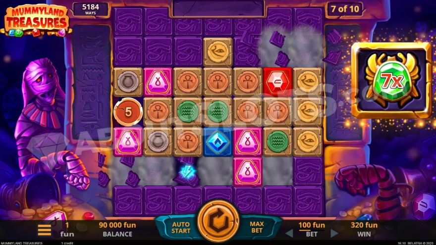 Mummyland Treasures Lightning Symbol Activation