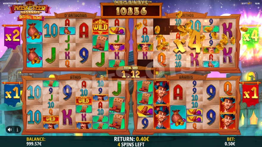 Musketeer Megaways Bonus Features