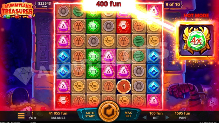 Mummyland Treasures Hot Free Spins Mode Screenshot