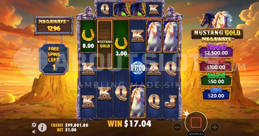 Mustang Gold Megaways Free Spins