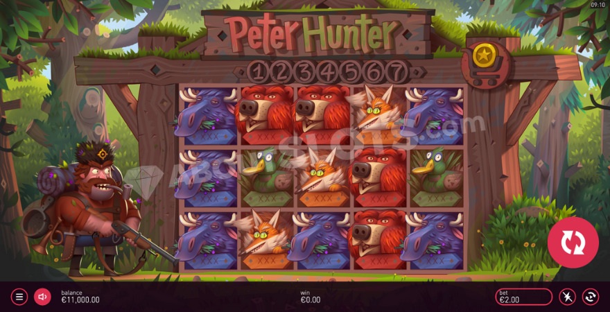 Base game with Peter on the left.