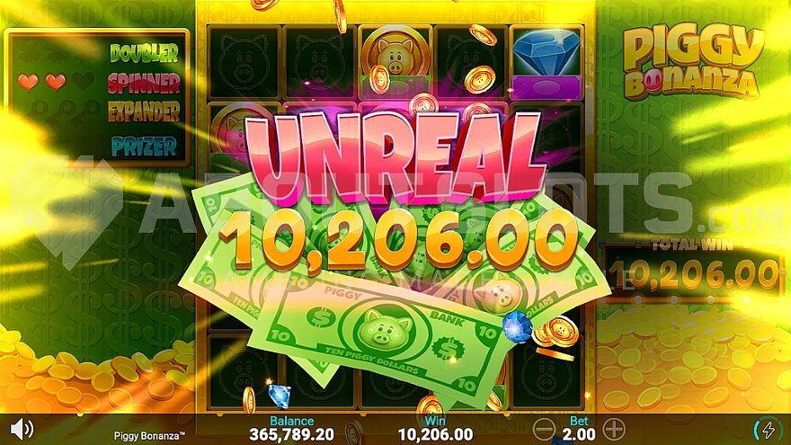 Significant win exceeding 5000x the bet in Piggy Bonanza.