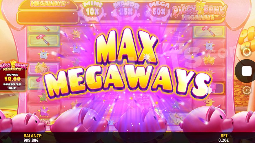 Cascading Wins Feature in Piggy Bank Megaways