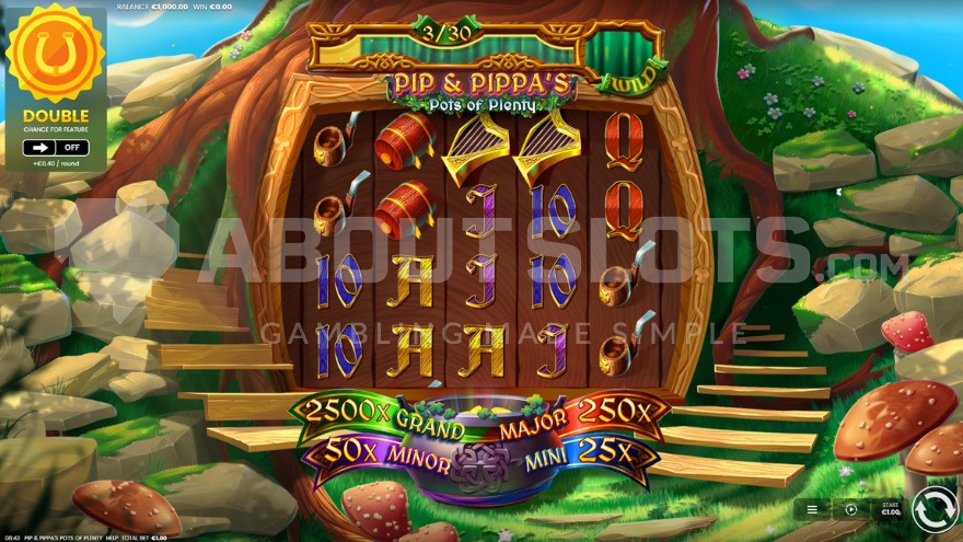 Base Game in Pip & Pippa's Pots of Plenty Slot