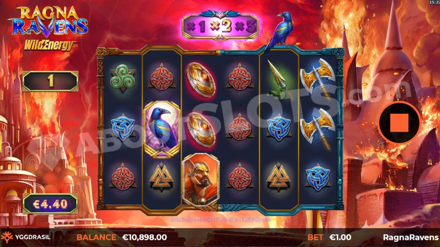 Bonus game with free spins, showing a 2X multiplier above the reels.