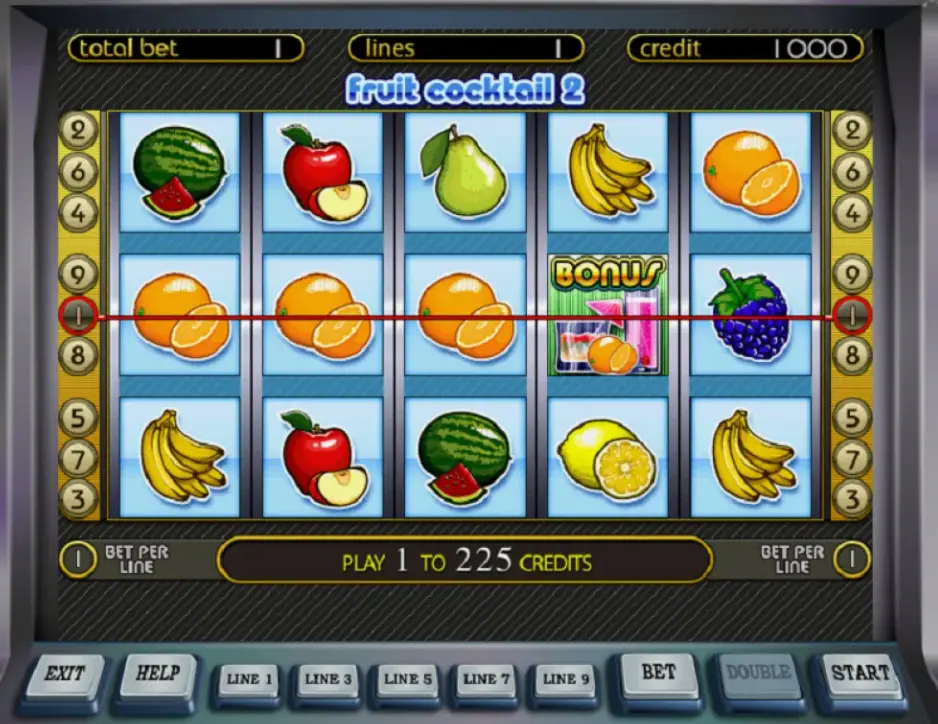 Демо режим Fruit Cocktail 2