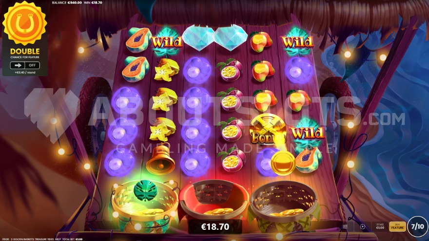 Wild Free Spins in 3 Golden Baskets: Treasure Tides
