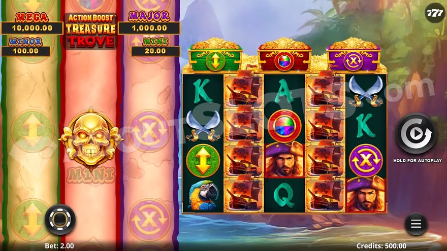 Pirate themed slot machine.