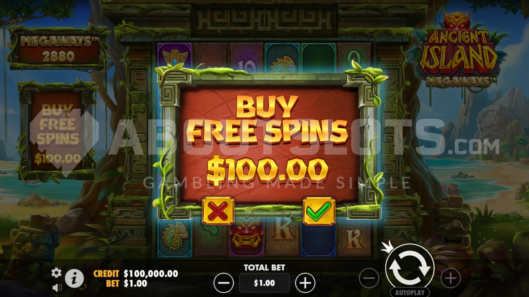 Bonus Buy Feature in Ancient Island Megaways