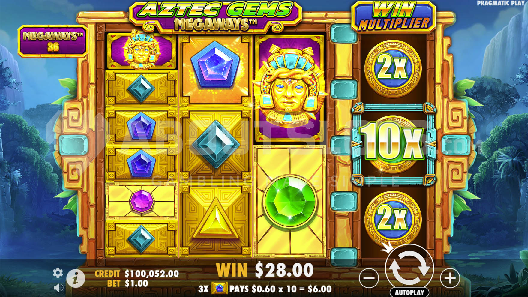 Significant win featuring Wild symbols and a x10 multiplier.