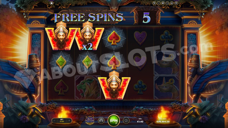 Babylon Riches Free Spins Bonus Game