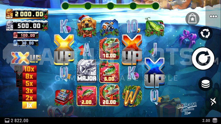 Fishing slot with a Christmas theme.