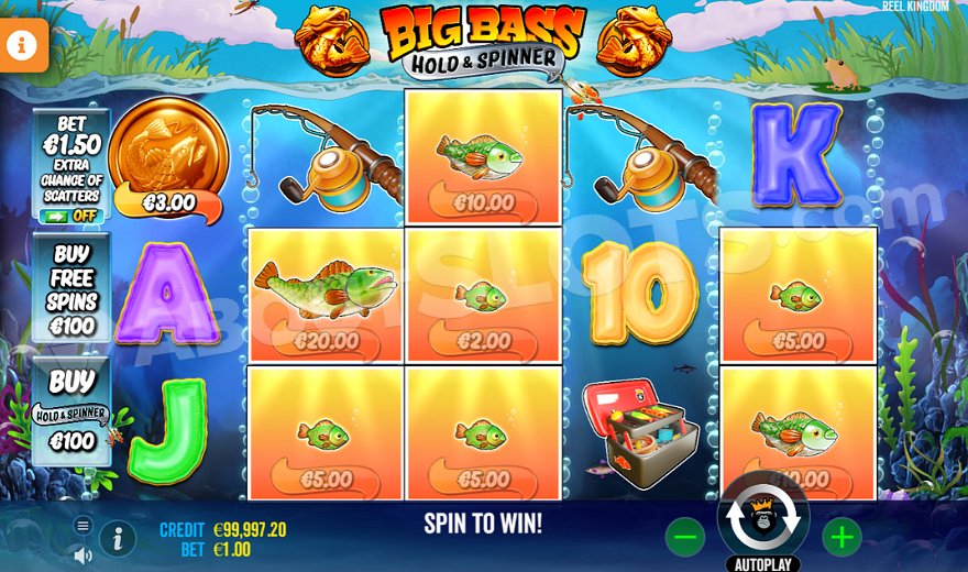 Big Bass Bonanza Hold & Spinner Slot Gameplay
