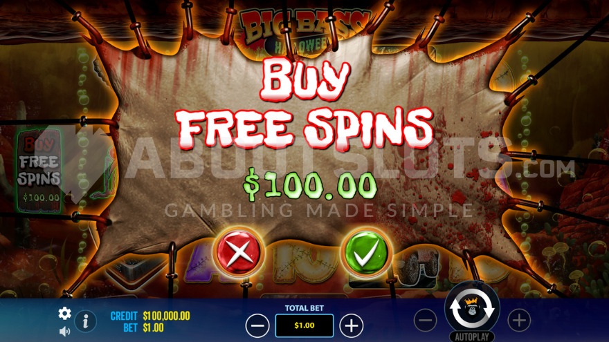 Big Bass Halloween 2 Bonus Buy of 100X