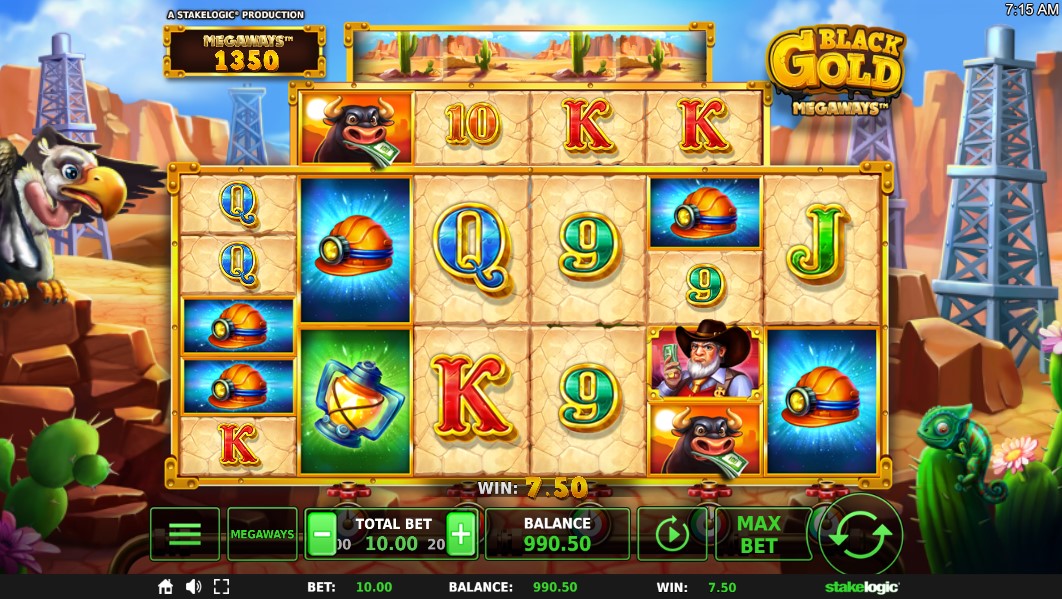 Black Gold Megaways slot gameplay