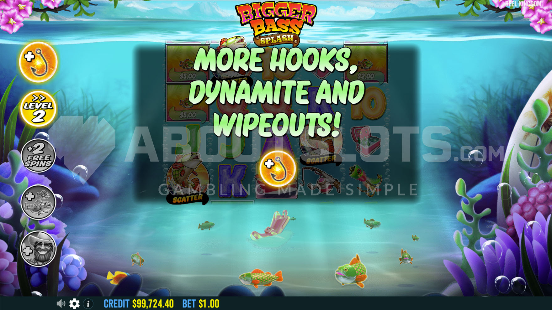 Pre-bonus mini-game where you can win several modifiers to enhance the free spins round.