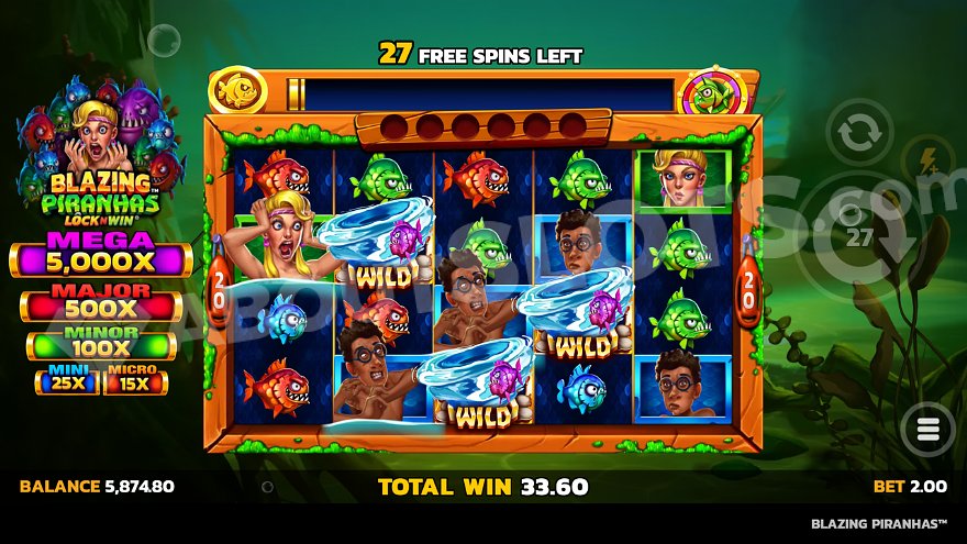 Win with three wild symbols in free spins mode.
