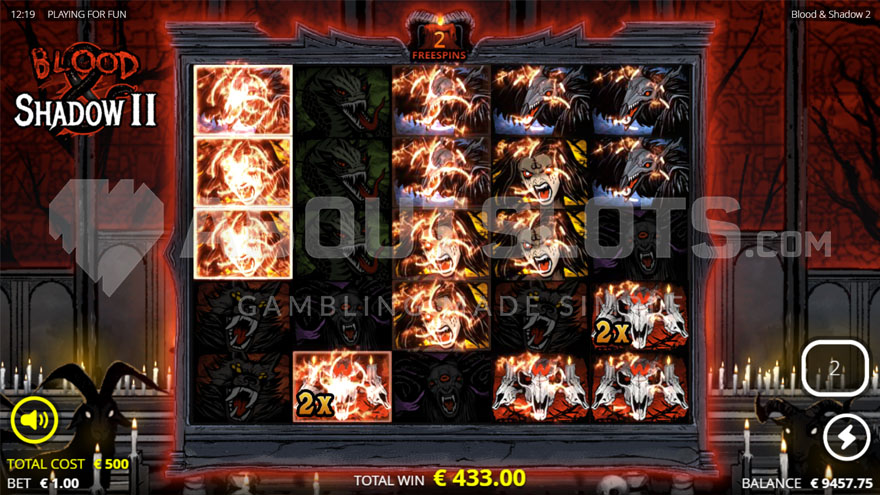 Reign of Terror Spins mode activated, featuring two goats beside the reels.