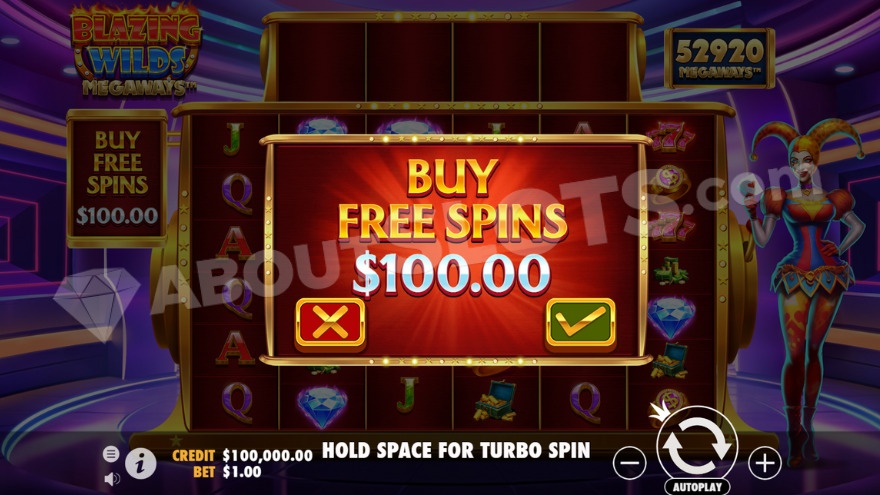 Bonus Buy feature with a single option to choose from.