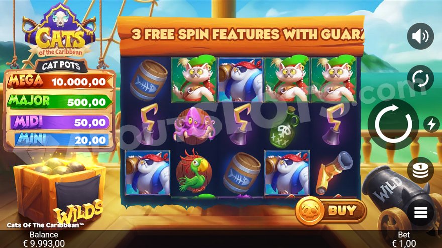 Cats of the Caribbean Slot Game