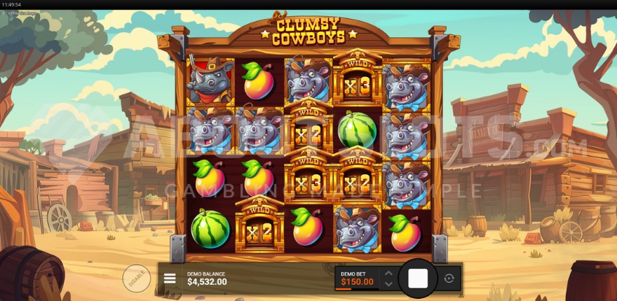 Clumsy Cowboys 5x Multiplier Wild Symbols Screenshot