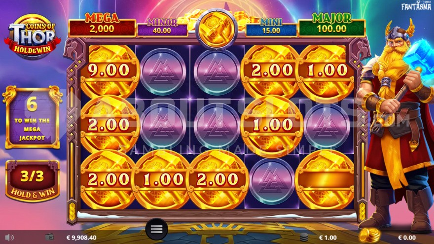 Coins of Thor Hold & Win Feature