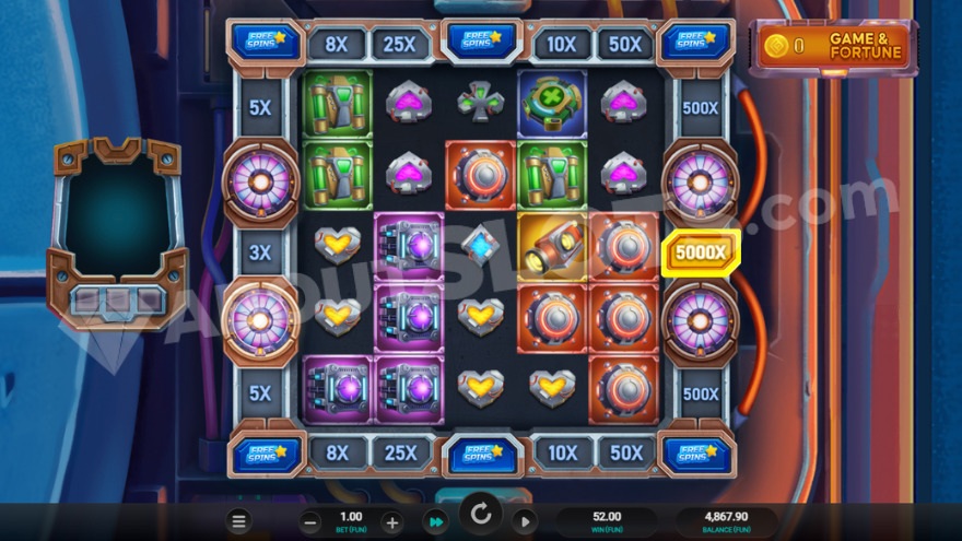 Base game view showing the Game & Fortune button at the top right.