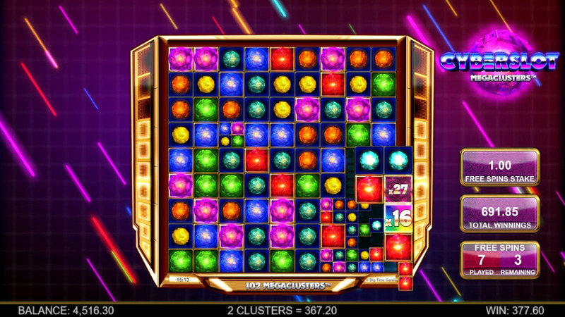 Cyberslot Megaclusters Gameplay