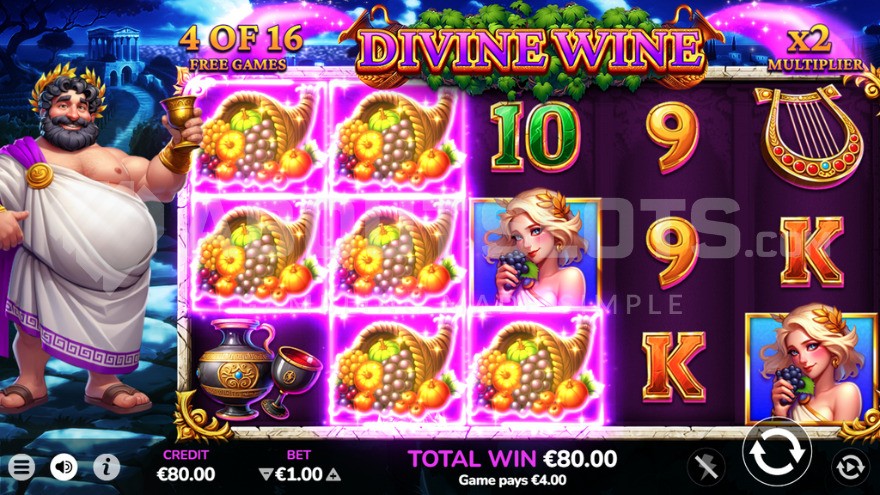 Divine Wine Free Spins at 1xbet