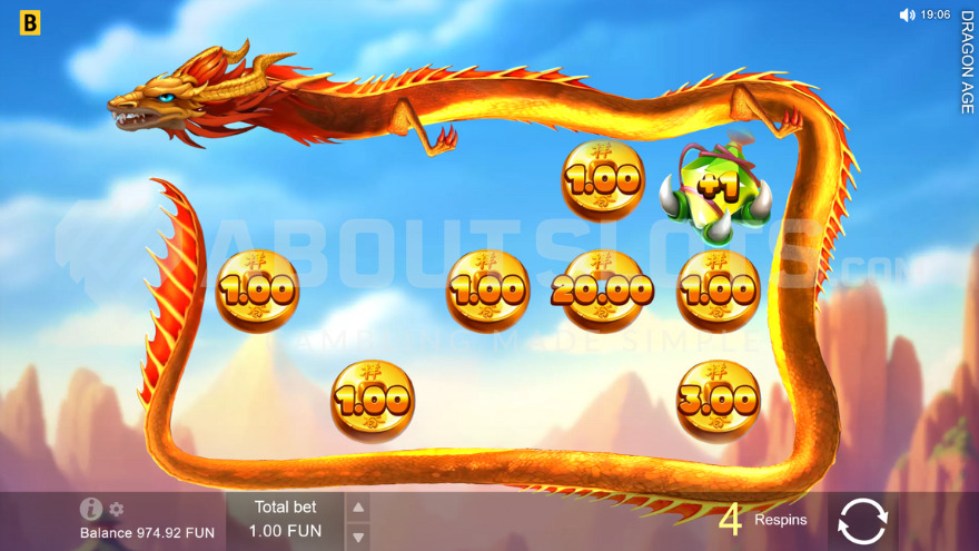 Gold Respins feature activated with coin symbols on the reels.