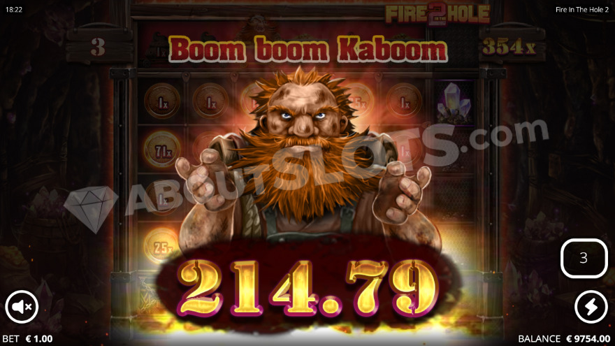 Win screen in Boom Boom Kaboom showing a dwarf.