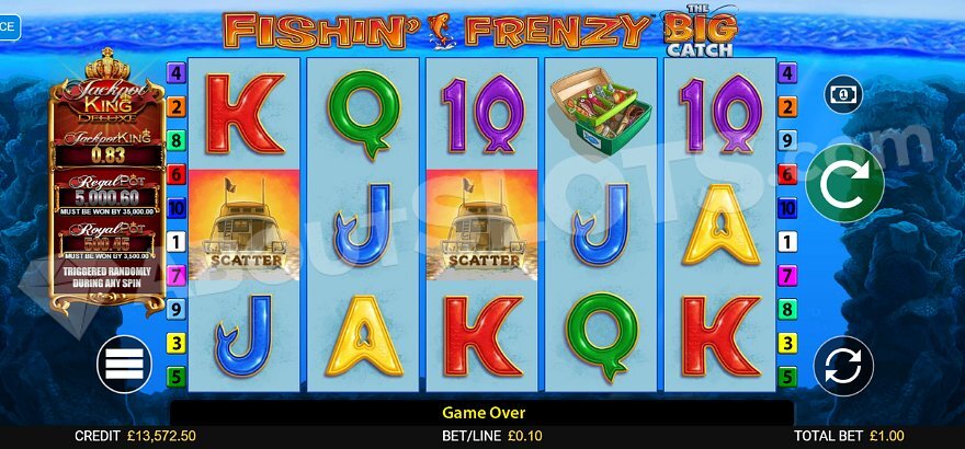 Fishin' Frenzy The Big Catch Jackpot King Slot Game
