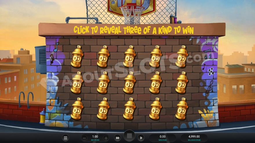 Dream Drop Jackpot with golden paint cans to click.