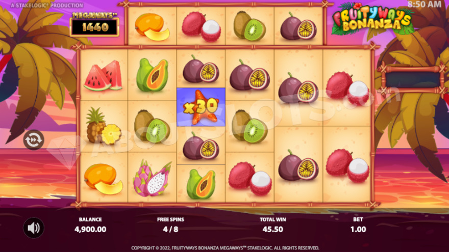 Fruityways Bonanza Megaways Multiplier Feature