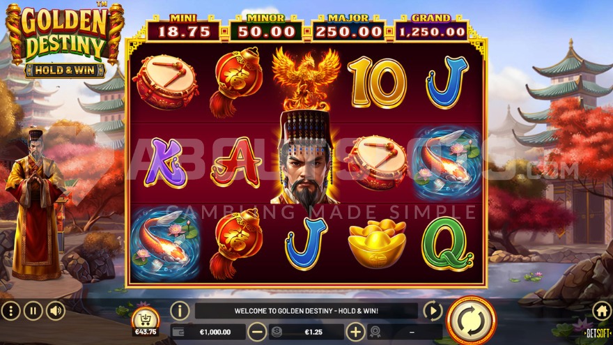 Base Game in Golden Destiny – Hold & Win Slot