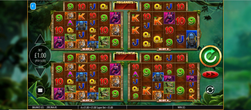 Gameplay of Gorilla Gold Megaways slot