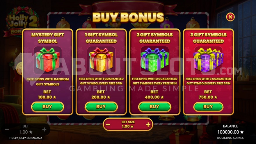 4 bonus buy options