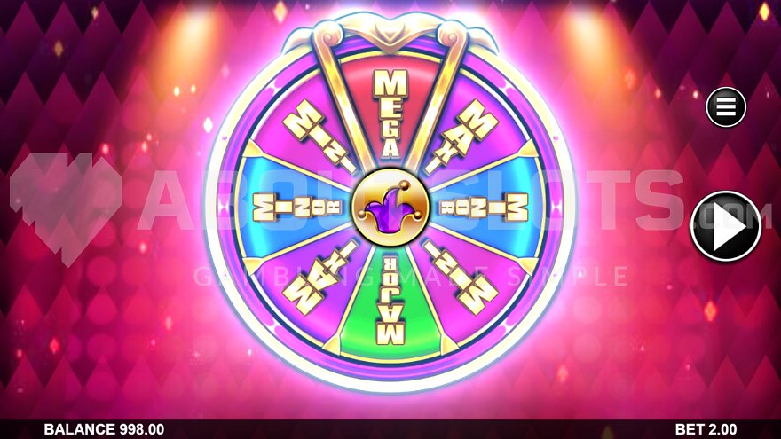 Joker Cash Uncovered Bonus Wheel with jackpot segments.