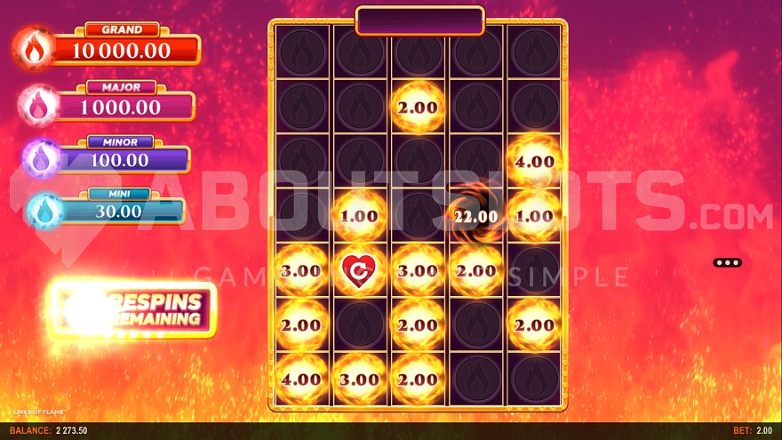 Ultra Link&Win Feature in Links of Flame slot.