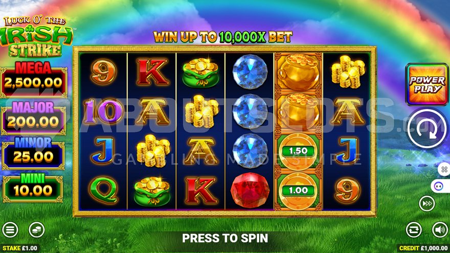 Gameplay of Luck O' the Irish Strike slot.